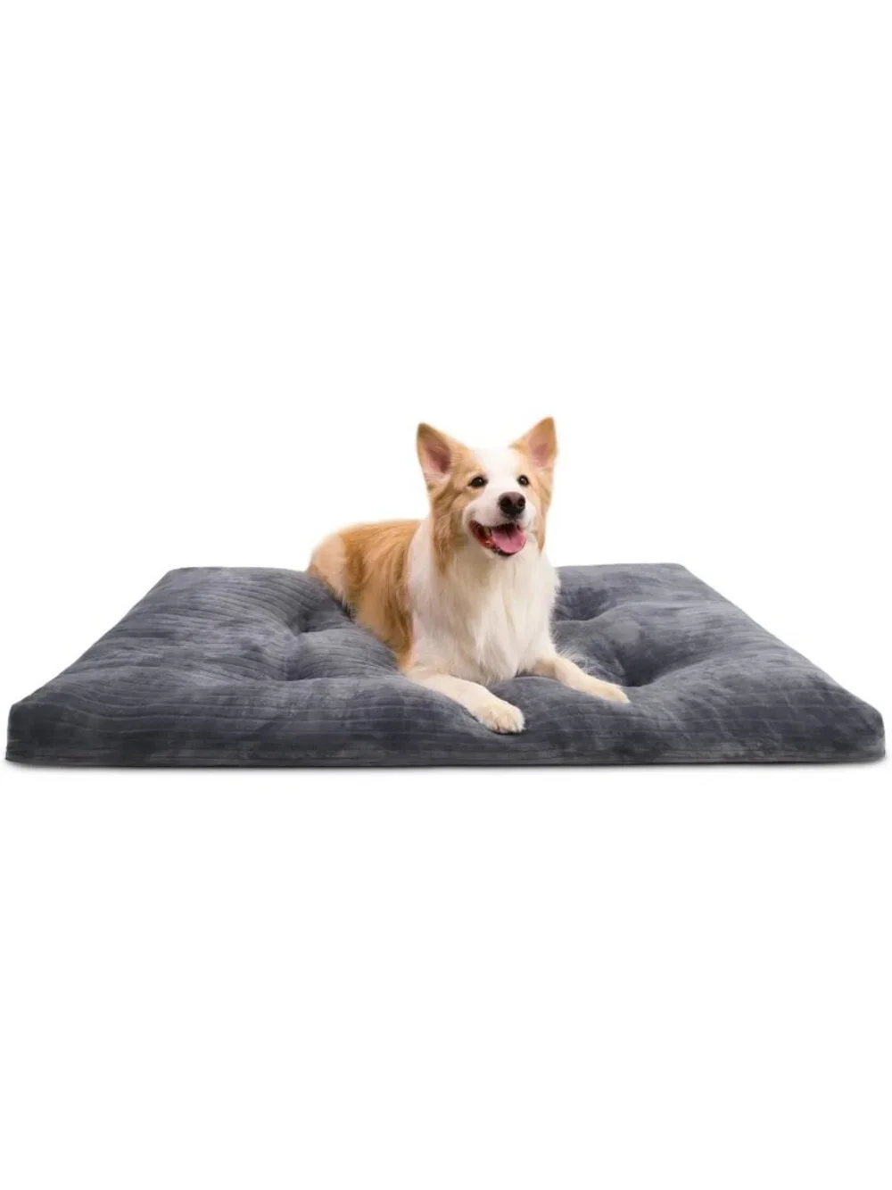 Extra Large Washable Dog Bed - Thick Flannel Comfy Crate Pad, Anti-Slip, 41x27